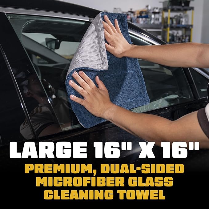 Chemical Guys Clean Stroke Dual-Sided Microfiber Glass Towels - Image 3