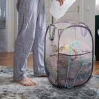 Foldable Mesh Popup Laundry Hamper, Laundry Basket Easy to Open and Fold - Image 3