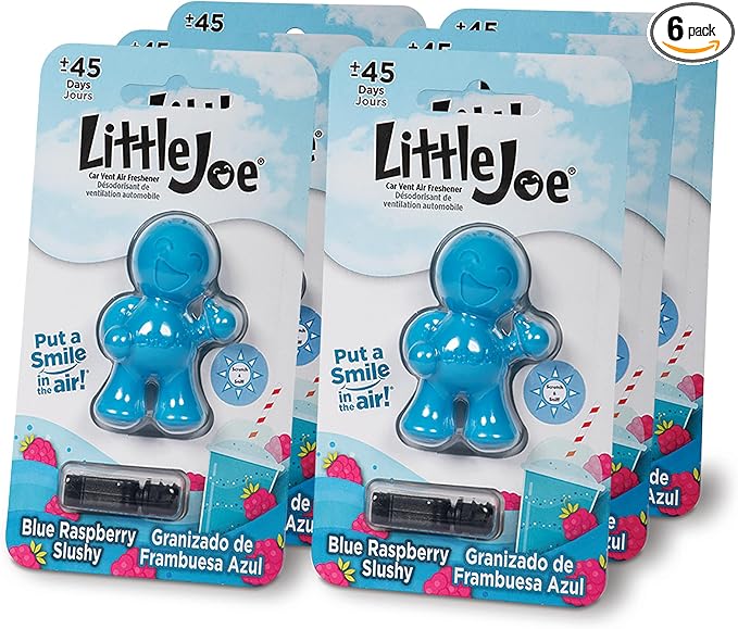 Little Joe 96413-6PK Blue Raspberry Slushy Scent Car Air Freshener Vent Clip by StonerCarCare