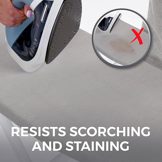 HOME GENIE Ironing Board Cover, Extra Thick Padding, Scorch Resistant Silicone - Image 3