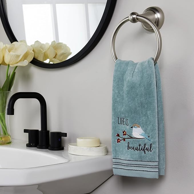 SKL Home by Saturday Knight Ltd. Life Is Beautiful 2 Pc Hand Towel Set - Image 3