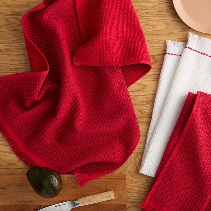KitchenAid Gourmet Series Gridlines Kitchen Towels 3-Pack Set, 100% Cotton - Image 2