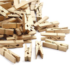 Jdesun 50 Pieces Photo Clips, Mini Gold Wooden Picture Paper Clip Clothespins - Image 4