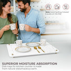 Stone Drying Mat for Kitchen Counter + Sink Caddy | 15.7"x11.8" Diatomaceous - Image 7