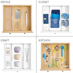 iDesign Plastic Adjustable Deep Kitchen or Dresser Drawers-Set of 8-Clear - Image 4