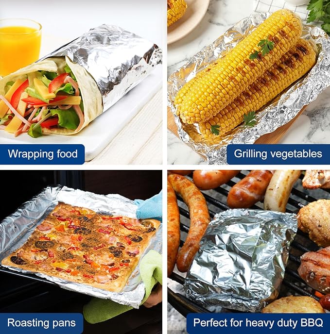 Aluminum Foil Standard 12 inch Wide, 1000 FT Food Safe Foil Wrap - Image 6