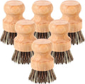 Nuenen 6 Packs Bamboo Dish Scrub Brushes Wooden Scrubbers Set Kitchen by Nuenen