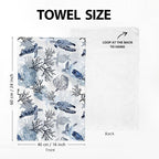 Blue Nautical Seahorse Corals Sea Turtle Kitchen Dish Towels Decorative Set of 4 - Image 2