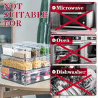 POMEAT 10 Pack Fridge Organizer, Stackable Refrigerator Organizer Bins - Image 2