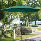 Sunnyglade 9' Patio Umbrella Outdoor Table Umbrella with 8 Sturdy Ribs (Dark Green) - Image 5