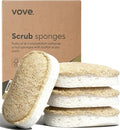 Vove Scrub Sponges 4 Pack, Cellulose & Cotton by Vove