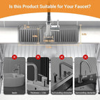 Faucet Mat for Kitchen Sink, 17.7"X5.5" Silicone Sink Splash Guard - Image 5