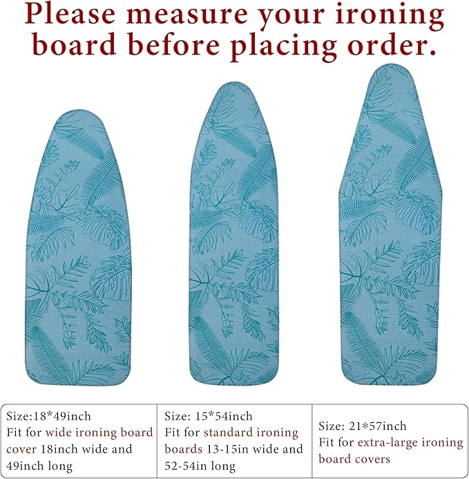 Ironing Board Cover for 18" x 49", Extra-Wide Pad - Image 2