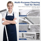Grout Brush with Long Handle, Floor Cleaning Scrubber with Stiff Bristles - Image 7