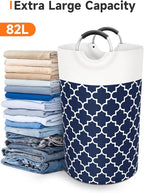 Large Laundry Basket Laundry Hamper Bag Washing Bin Clothes Bag Collapsible Tall - Image 5
