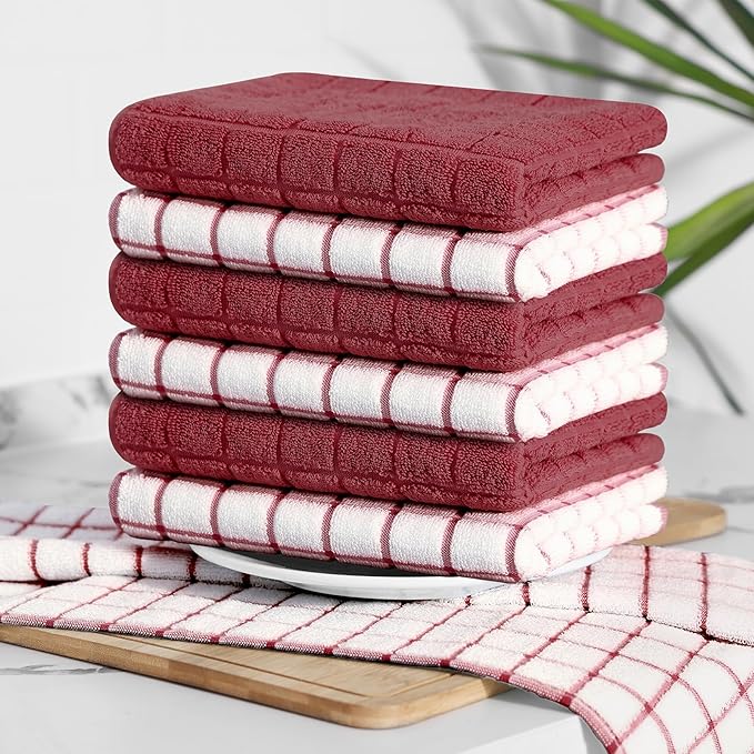 Homaxy Premium Cotton Kitchen Towels 16"x 28", Large Natural Ring Spun 390 GSM - Image 8