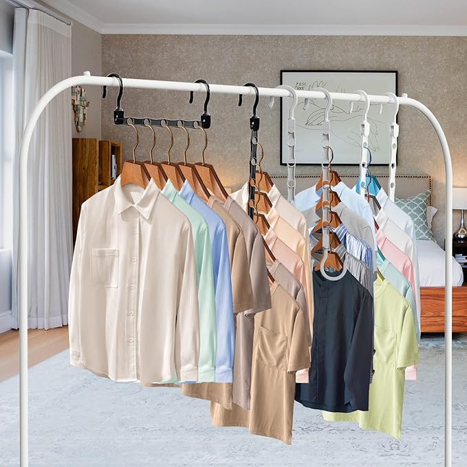 24 Pack Hangers Space Saving Magic Space Saver Storage Smart Plastic Clothes - Image 7