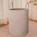 Large Woven Laundry Basket Hamper, 100L Cotton Rope Storage Bin by JMvicyroam