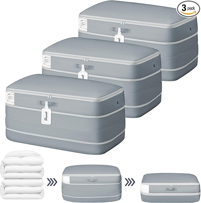 DIMJ Comforter Storage Bag - 100L Large Capacity Blanket Storage Compression by DiMJ