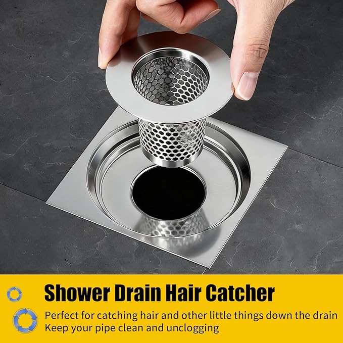 Bathroom Sink Drain Strainer, 304 Stainless Steel Hair Catcher - Image 4