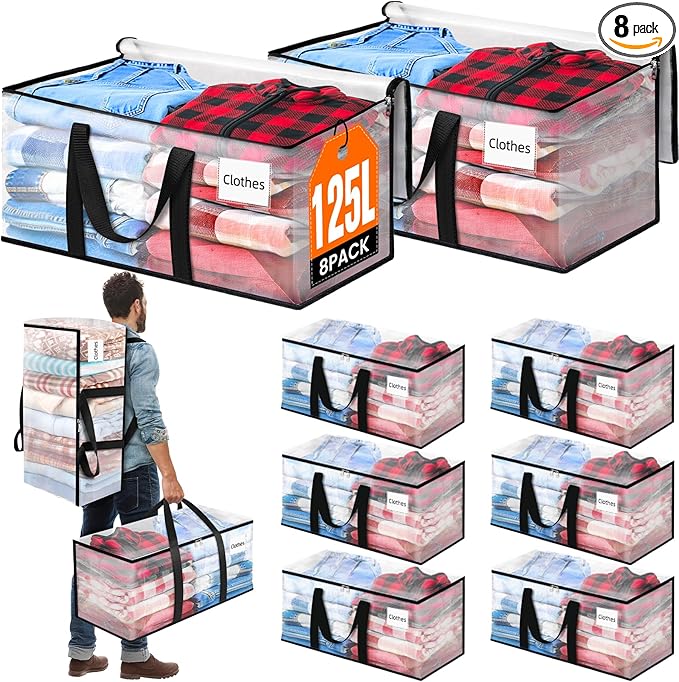 BlissTotes 8-Pack Large Moving Bags by BlissTotes