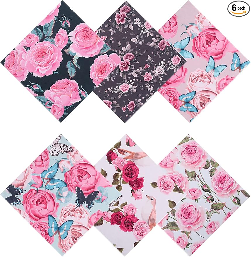 6PCS Thickened Glasses Cleaning Cloth Elegant Flower Design Microfiber Cleaning by BszykzDXI