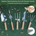 Garden Tool Set, 10 Piece Kit with Heavy Duty Folding Stool, Detachable Storage Tote Bag, Stainless Steel Tools, Gifts for Women Men Green - Image 4