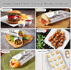 120 Packs Insulated Foil Sandwich Wrap Sheets 12"x12" Pre-Cut Aluminum Foil - Image 6