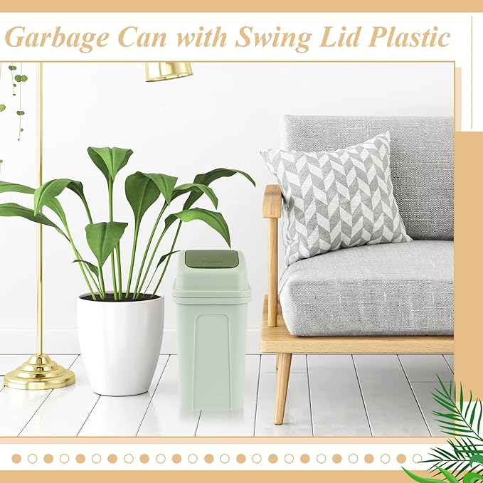 Sumind 2 Pcs 1.8 Gallon Bathroom Trash Can - Image 6