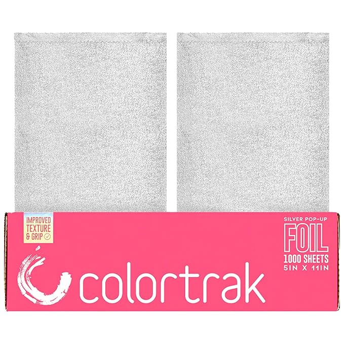 Colortrak Embossed Sheets Silver Aluminum Foil Pop-up Dispenser, 1000 Pre-cut by Colortrak