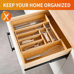 Bamboo Expandable Drawer Organizer - Image 4
