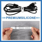 42 Pcs Silicone Cable Ties Reusable Cord Organizer Adjustable Data Cable Wraps - Image 6