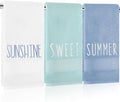 3Pcs Summer Hand Towels Cotton Embroidered Bathroom Towel 3 Colors Absorbent by FYSUIMU