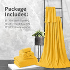 8 Piece Bathroom Towel Set |2 Oversized Bath Towels, 2 Hand Towels, 4 - Image 7