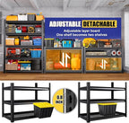 71"H Garage Shelving-3000LBS 5 Tier Storage Shelves,Adjustable Heavy Duty Metal Shelving Unit and Storage Large Wire Rack,Utility Steel Shelf For Shop Warehouse Industrial Pantry Basement 71"x35"x16" - Image 4