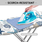 Extra Thick Ironing Board Cover and Pad, Coral Starfish Coastal 15x54 Ironing - Image 4