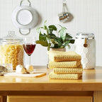 DII Basic Terry Collection Waffle Dishtowel Set, Solid Mustard, 4 Piece - Image 5