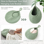 Honeydak Boho Decor Hanging Wall Baskets - Image 4