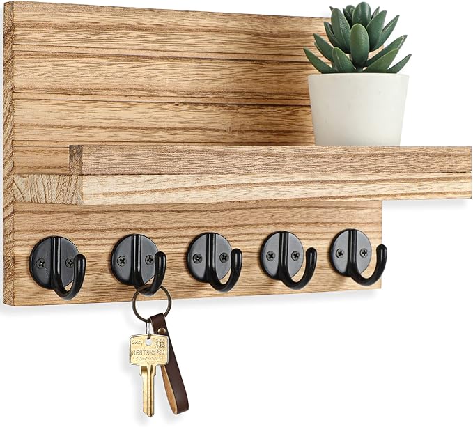 Key Holder for Wall, Decorative Key and Mail Holder by Lwenki