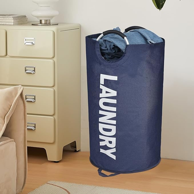 125L X-Large Laundry Basket, Freestanding Tall Clothes Hamper, Collapsible - Image 8