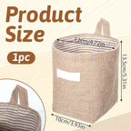 Small Hanging Basket, Small Wall Basket Cotton and Linen Hanging Storage - Image 2