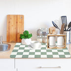 Coffee Mat Checkered Dish Drying Pad - Image 7