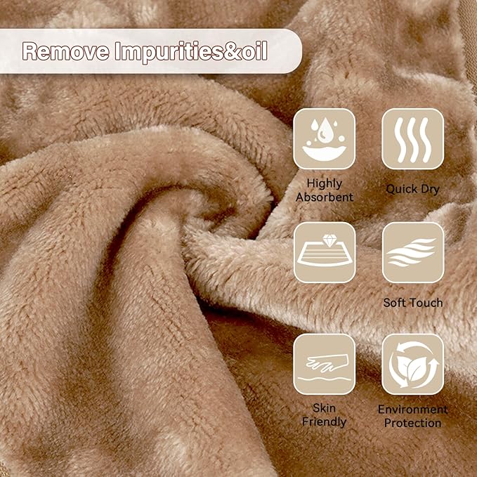 Nugilla Makeup Remover Cloths, 8 Packs Makeup Remover Towels Reusable Face Wash - Image 3
