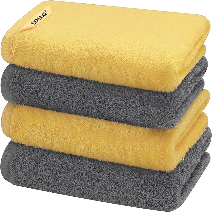 SEMAXE Hand Towels for Bathroom, 100% Cotton Towels by SEMAXE