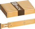Bamboo Drawer Divider Set of 8, Adjustable Spring-Loaded Drawer Organizer by NCUE