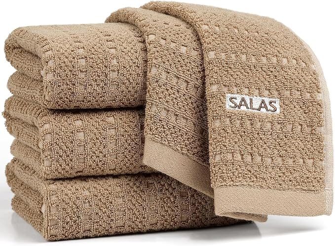 SALAS Kitchen Dish Towels, Bulk Cotton Kitchen Hand Towels, 390 GMS Plaid Dish by Unknown