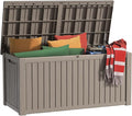 200 Gallon Waterproof Outdoor Storage Box,Resin Deck Box,Lockable Outside Storage Box Container for Patio Furniure,Garden,Tools (200 Gallon,Grey) by MAIUSCOLI