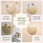 BEBE BASK Scalloped Wicker Wall Basket - Image 6