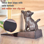 Sungmor Heavy Duty Cast Iron Cat Door Stops | Decorative Cute Animal Statue - Image 5