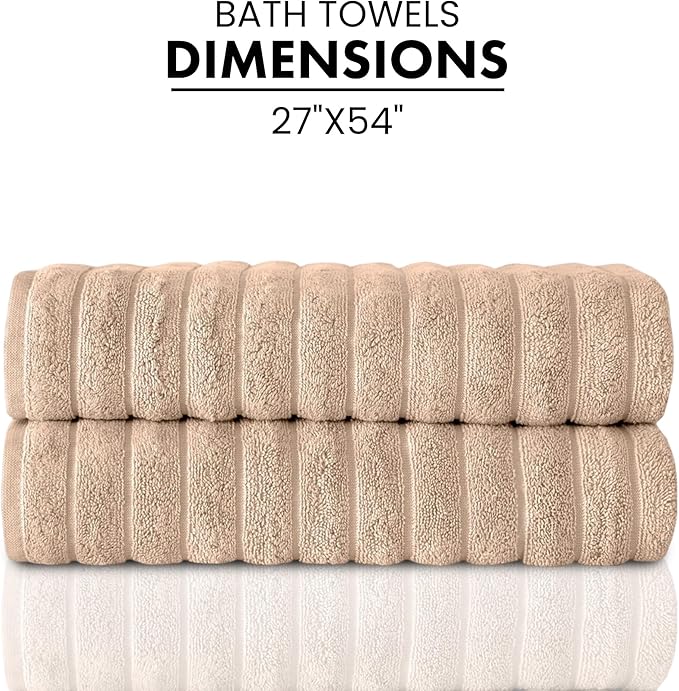 Classic Turkish Towels CTT Premium 2 Pack Bath Towels Set, Made - Image 6